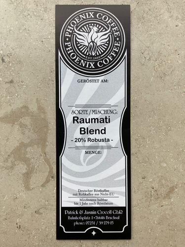 KAFFEE DES MONATS: Raumati Blend - 20% Robusta - Grundpreis: 22€  / kg